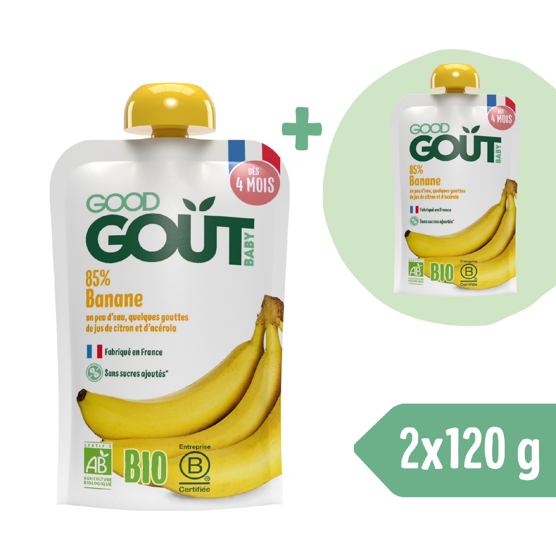 1+1 ZADARMO: Good Gout BIO Banán (120 g)