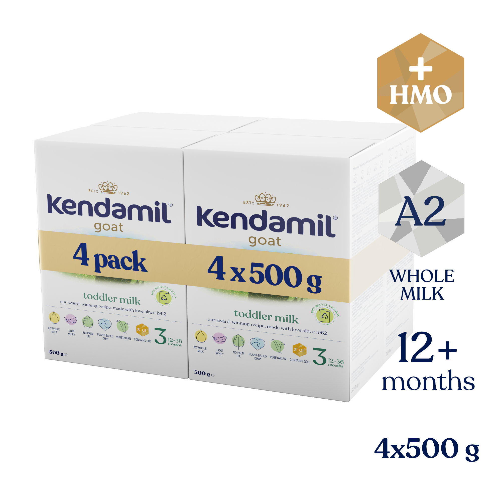 4x Kendamil Kozie batoľacie mlieko 3 (500 g)