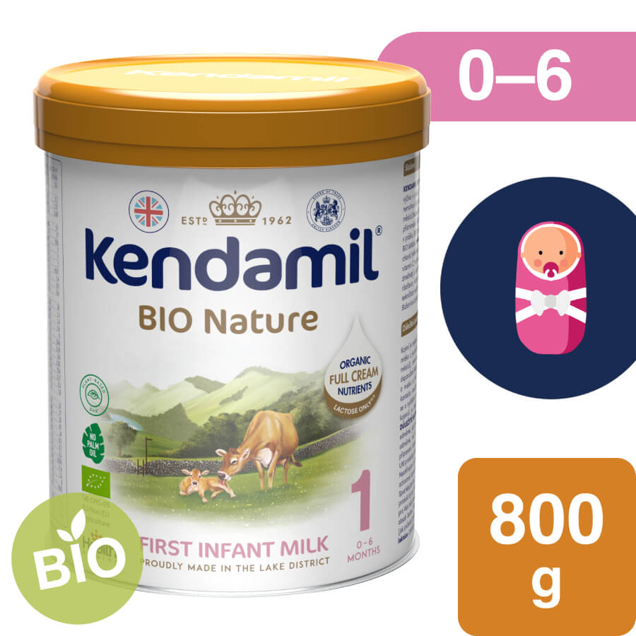 E-shop Kendamil BIO Nature počiatočné mlieko 1 (800 g) DHA +