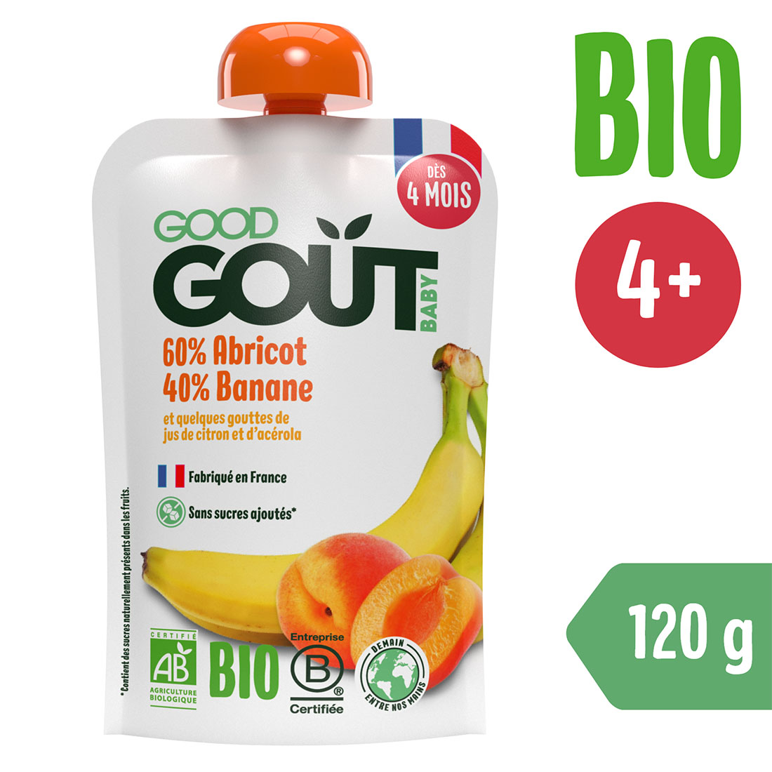 E-shop Good Gout BIO Marhuľa s banánom (120 g)