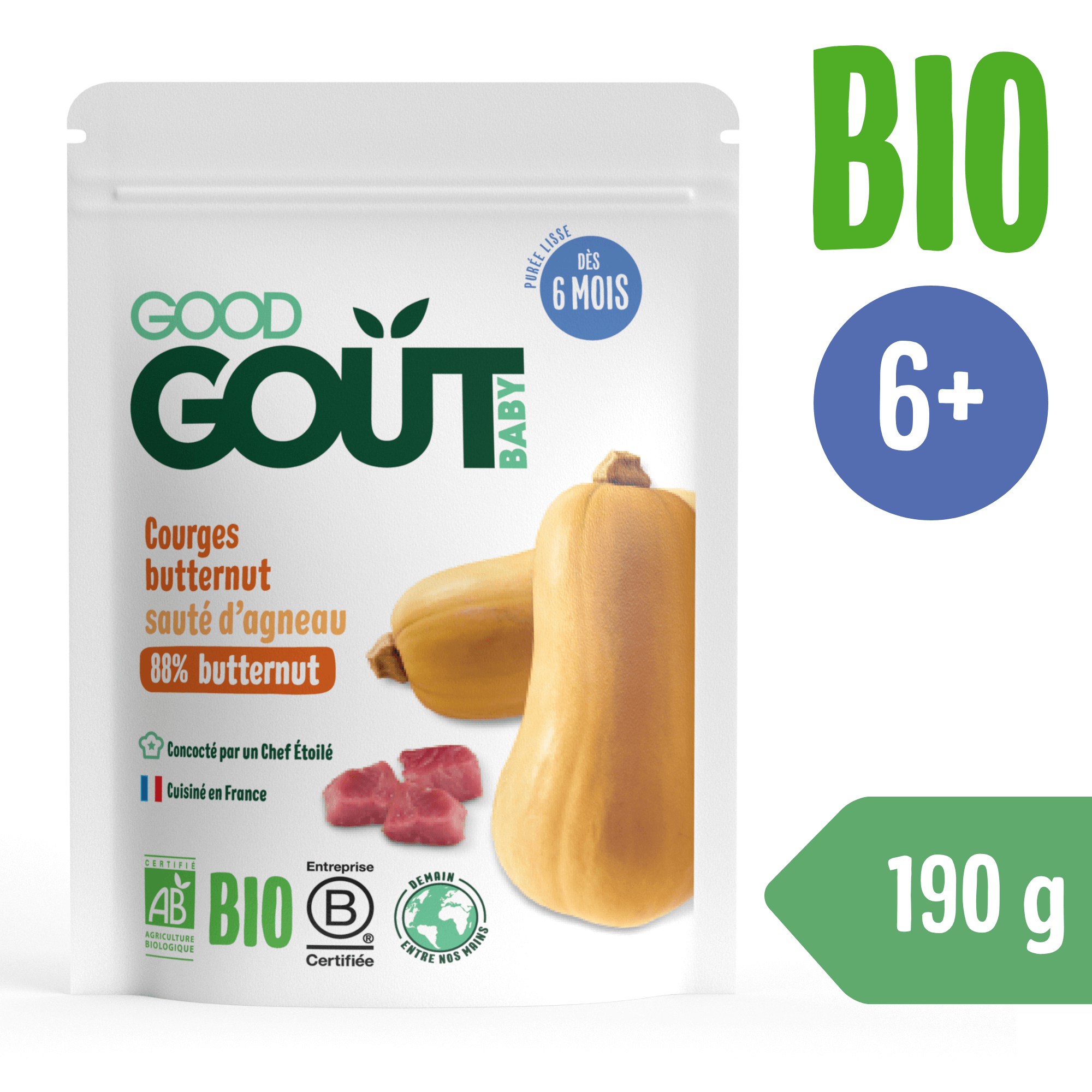E-shop Good Gout BIO Maslová tekvica s jahňacím mäsom (190 g)