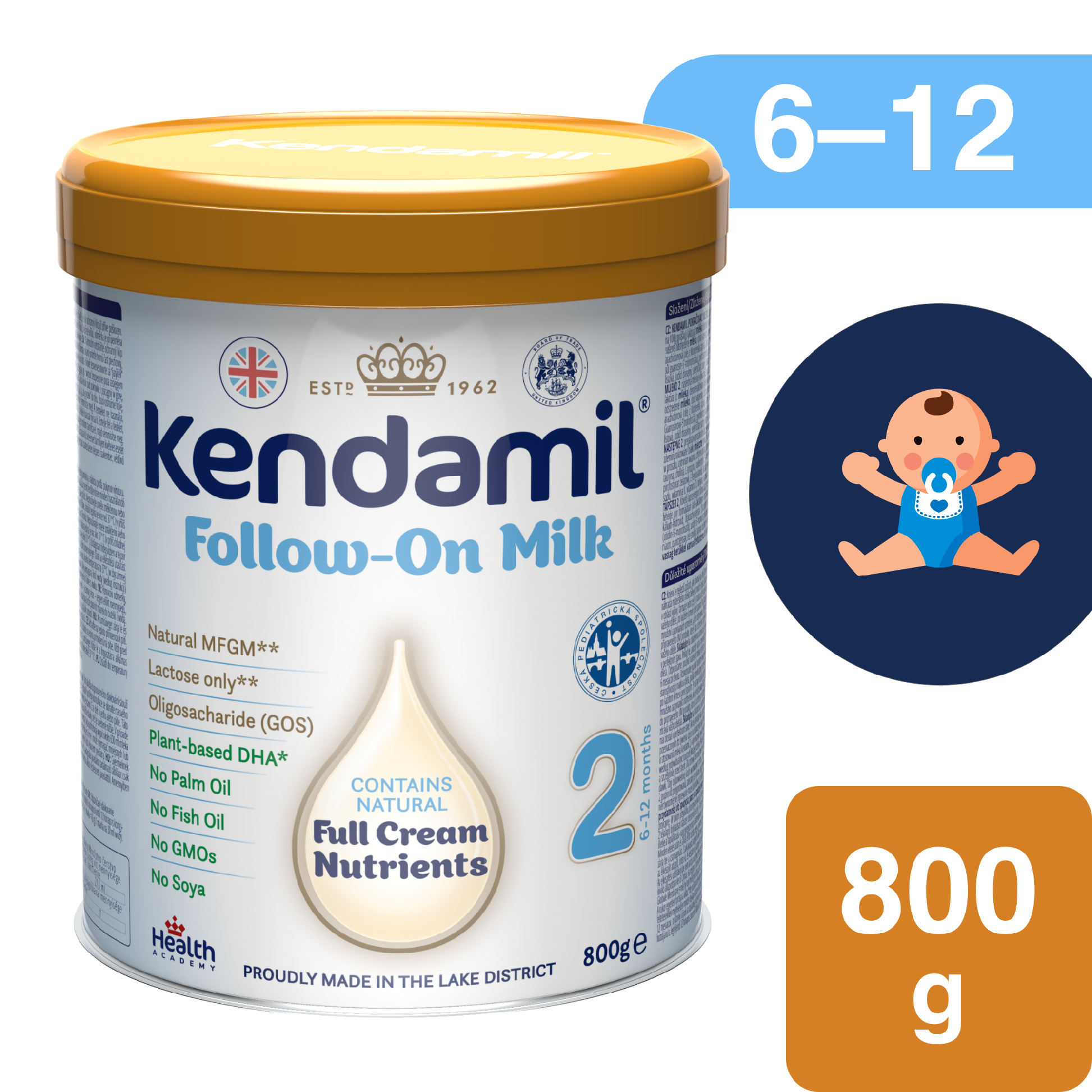 E-shop Kendamil pokračovacie dojčenské mlieko 2 (800 g) DHA+