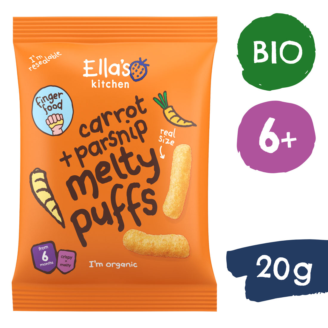 E-shop Ella's Kitchen BIO Chrumky mrkva a paštrnák (20 g)