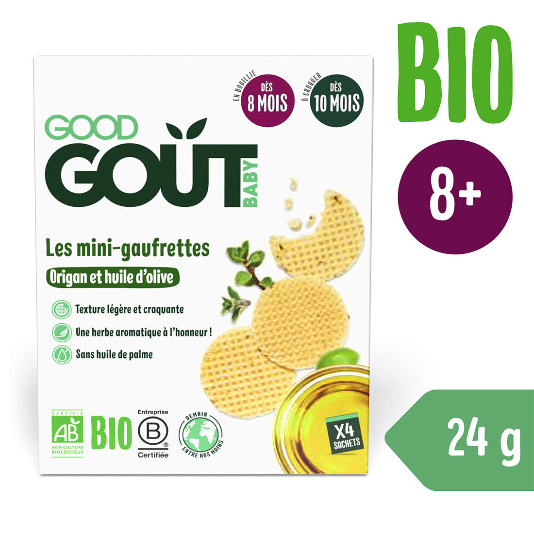 E-shop Good Gout BIO Wafle s oreganom a olivovým olejom (24 g)
