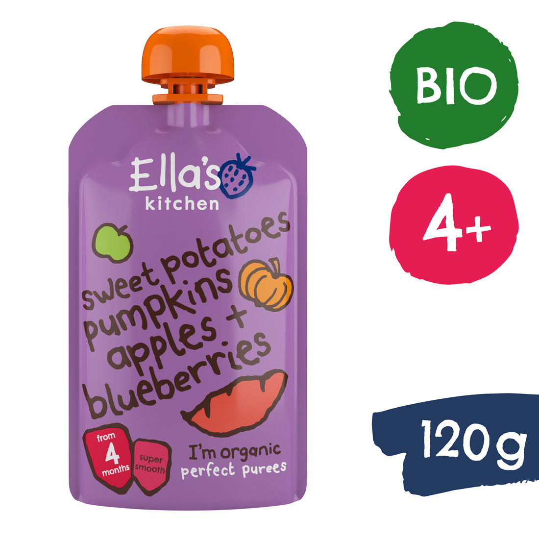 E-shop Ella's Kitchen BIO Batáty, tekvica a jablko (120 g)