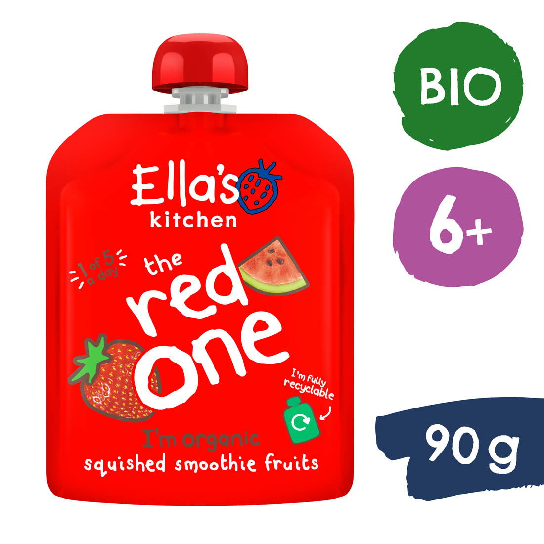 Ella's Kitchen BIO RED ONE ovocné pyré s jahodami (90 g)