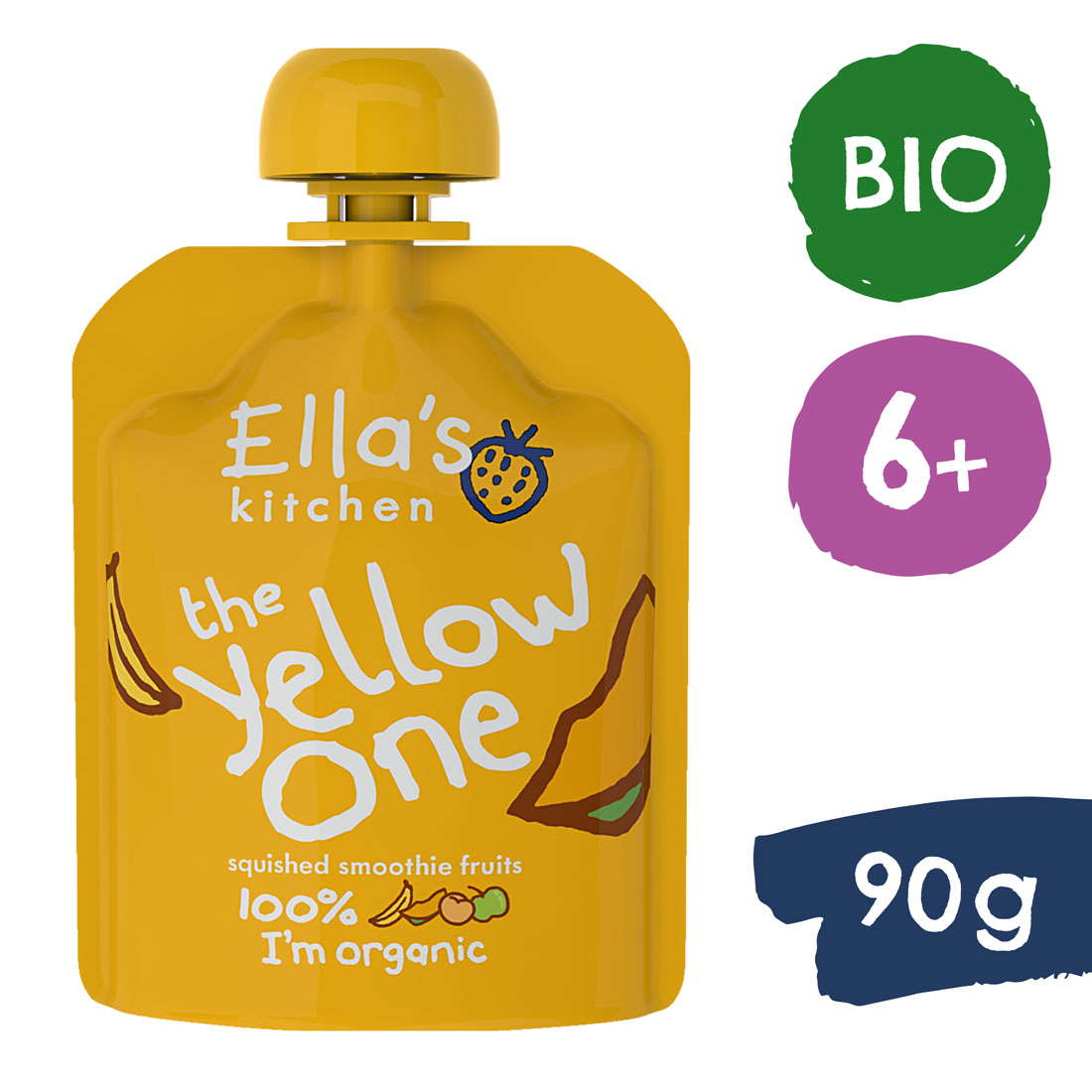 E-shop Ella's Kitchen BIO YELLOW ONE Ovocné pyré s banánom (90 g)