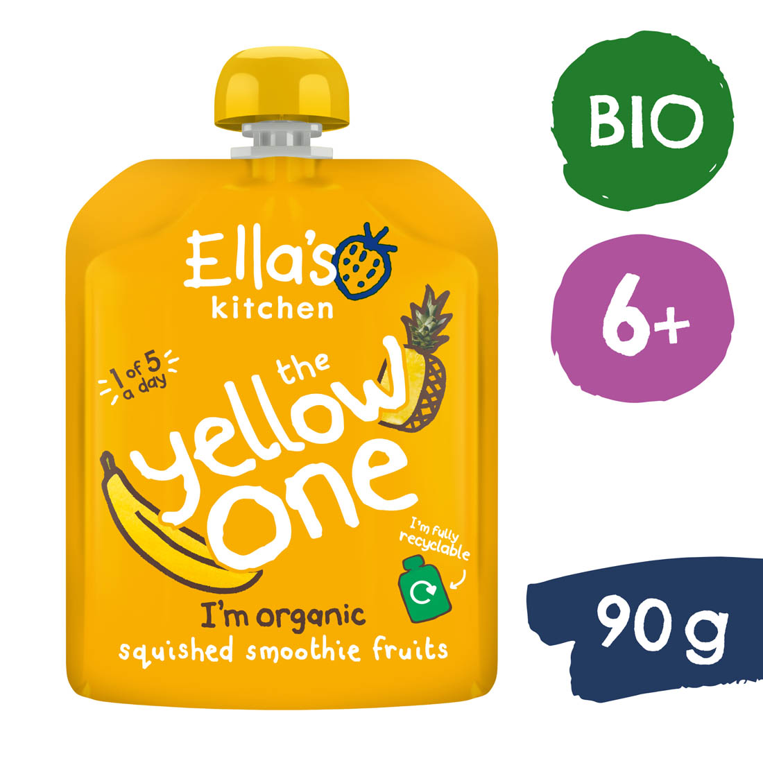 Ella's Kitchen BIO YELLOW ONE Ovocné pyré s banánom (90 g)
