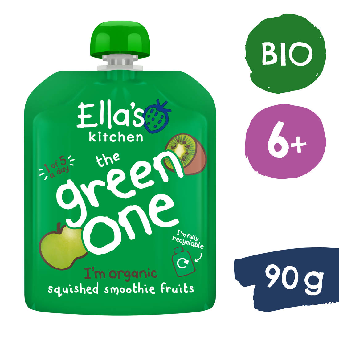 Ella's Kitchen BIO GREEN ONE Kivi s jablkom a banánom (90 g)