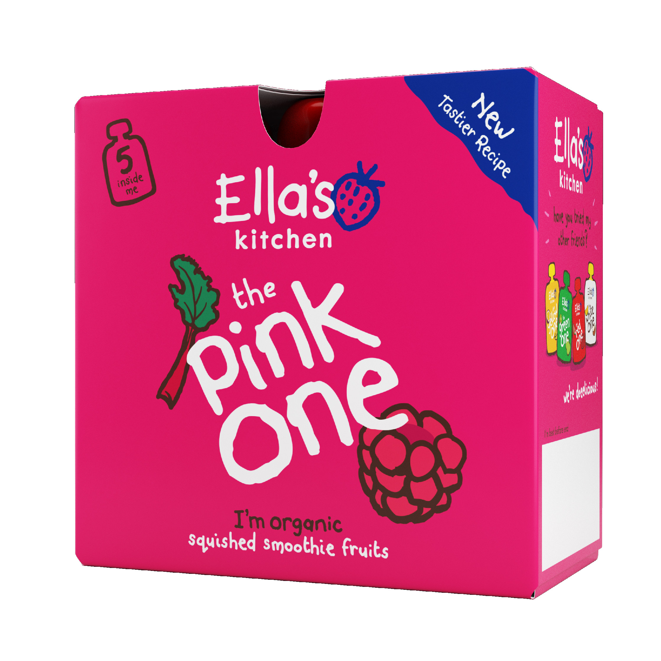 E-shop Ella's Kitchen BIO PINK ONE ovocné smoothie s dračím ovocím (5x90g)