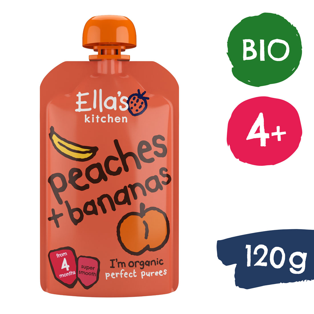 E-shop Ella's Kitchen BIO Banán s broskyňou (120 g)