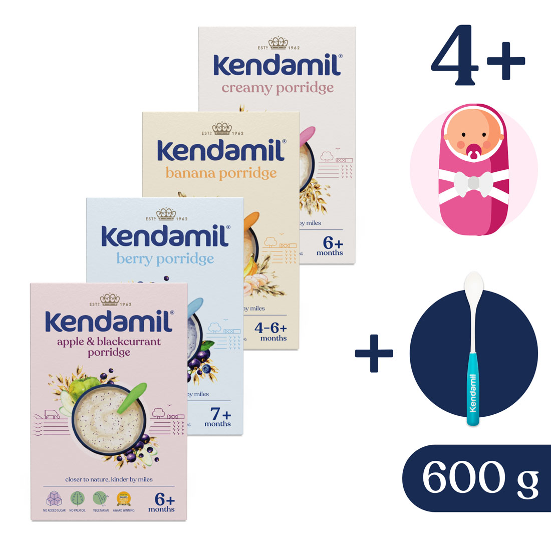 E-shop Kendamil Variácie mliečnych kaší (600 g)