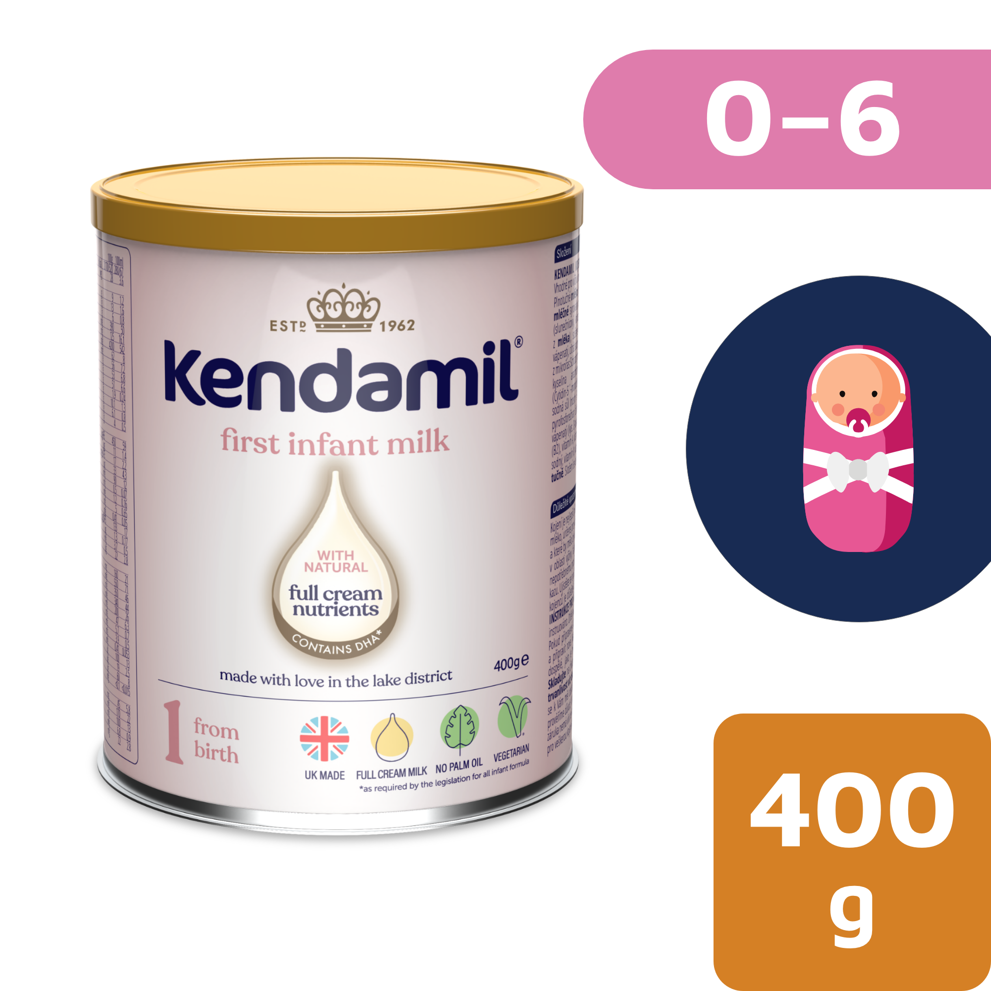 E-shop Kendamil dojčenské mlieko 1 (400 g) DHA+