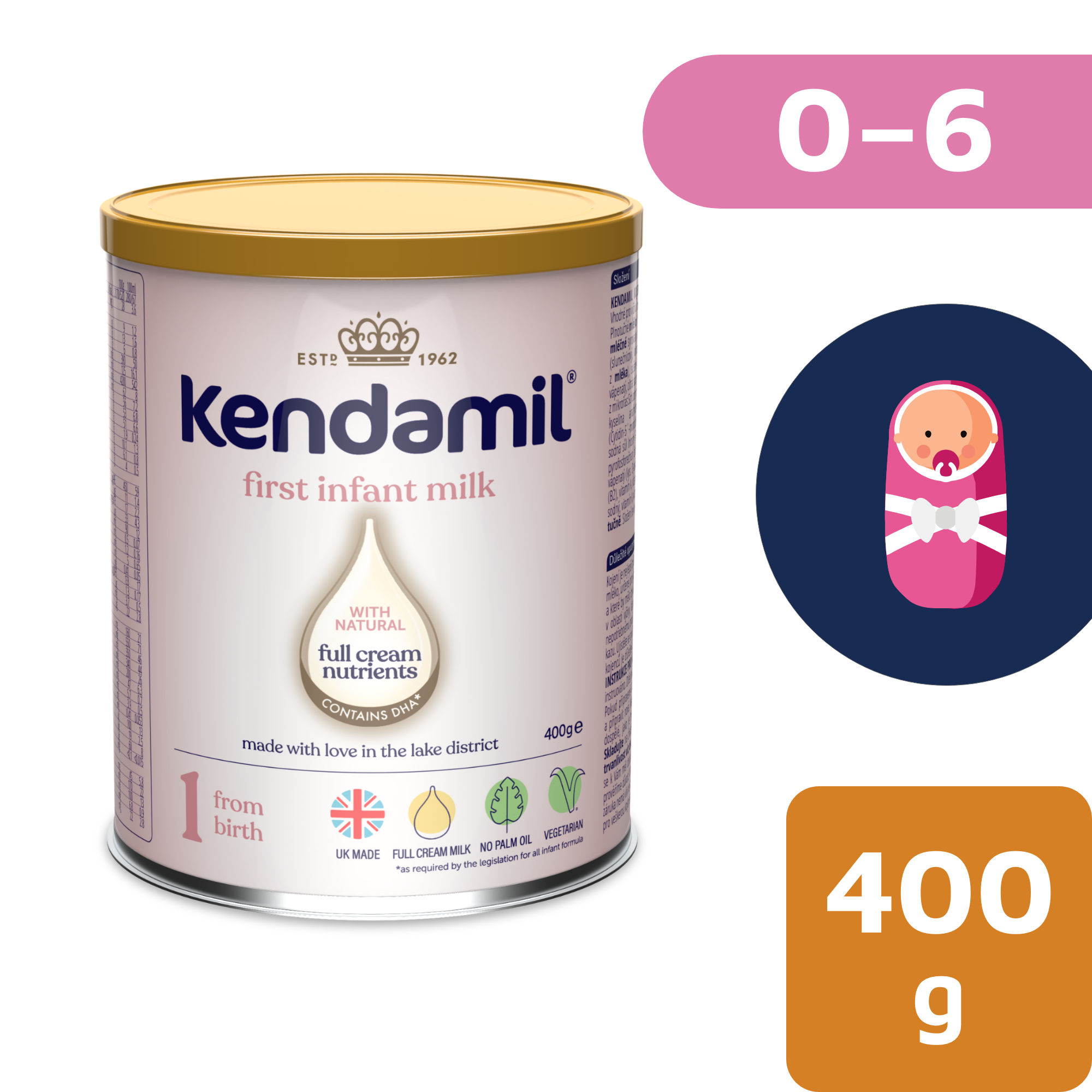 Kendamil dojčenské mlieko 1 (400 g) DHA+