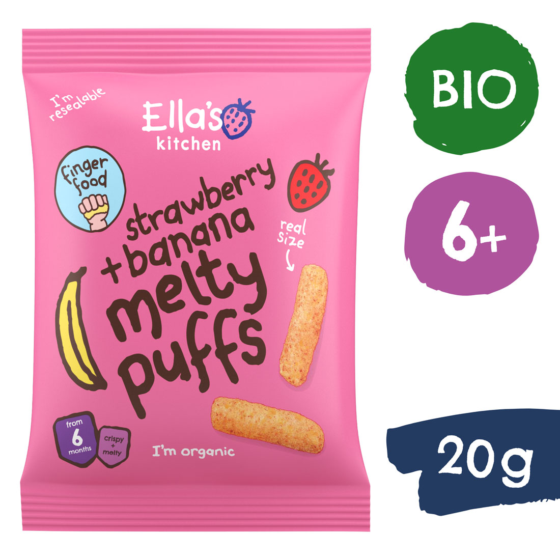 E-shop Ella's Kitchen BIO Chrumky jahoda a banán (20 g)
