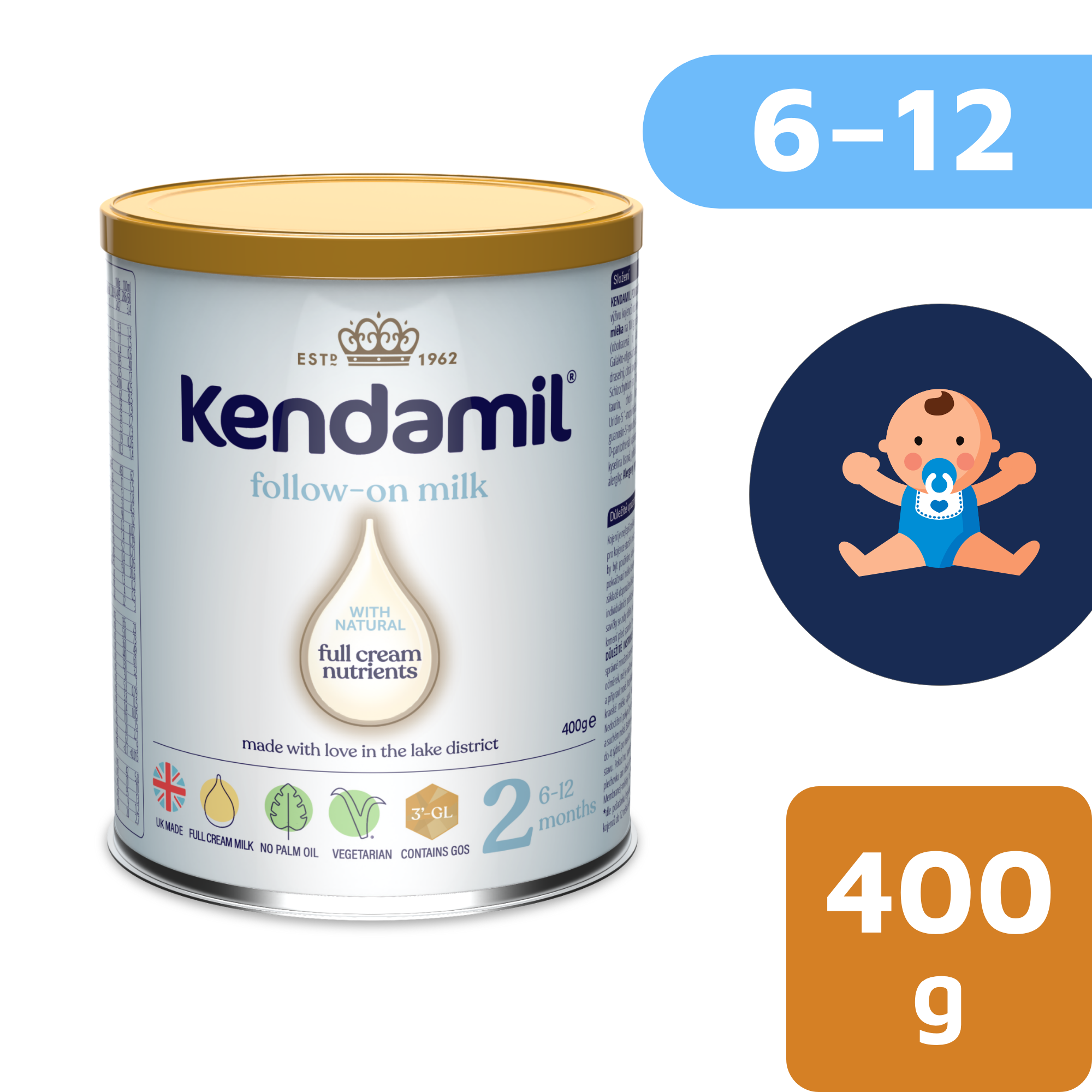 E-shop Kendamil pokračovacie dojčenské mlieko 2 (400 g) DHA+