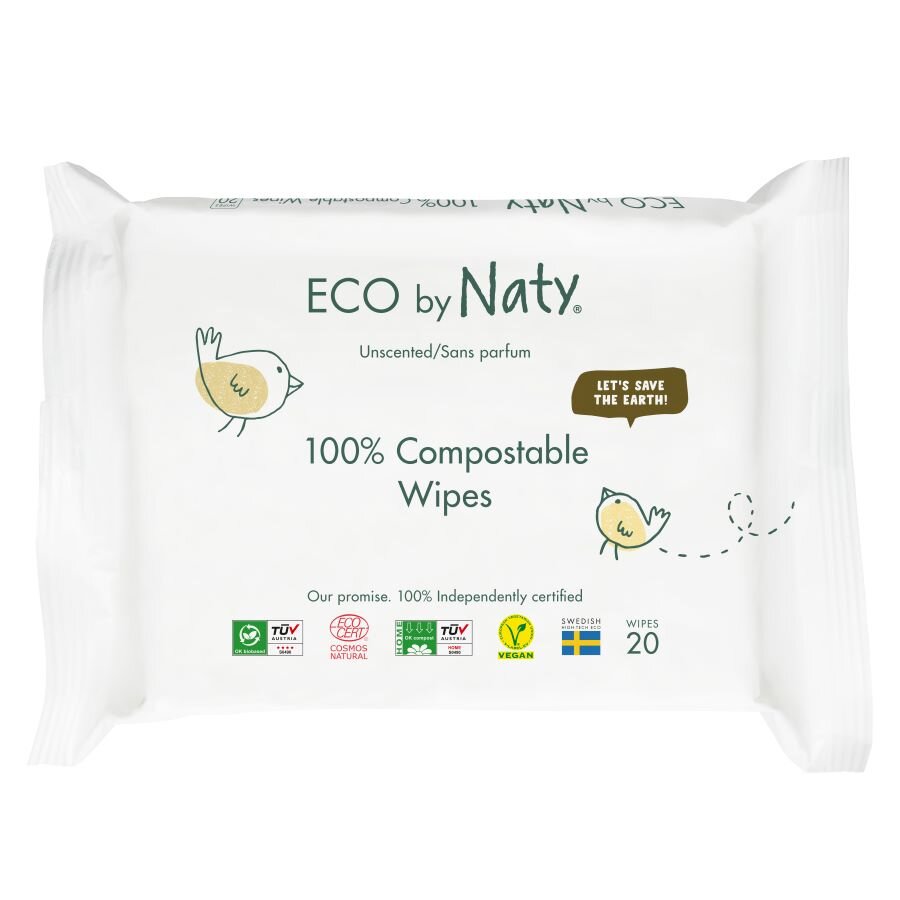 Eco by Naty Vlhčené obrúsky pre citlivú pokožku ECO (20 ks)