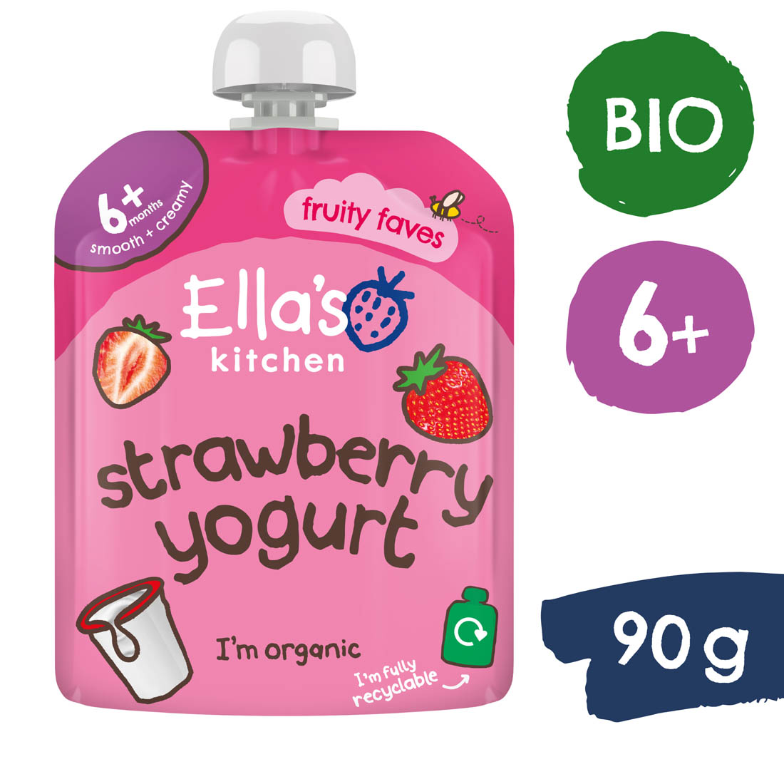 Ella's Kitchen BIO Jahody s jogurtom (90 g)