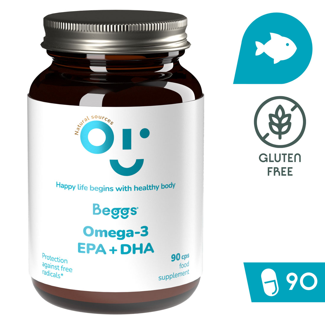 Beggs Omega-3, EPA+DHA (90 kapsúl)