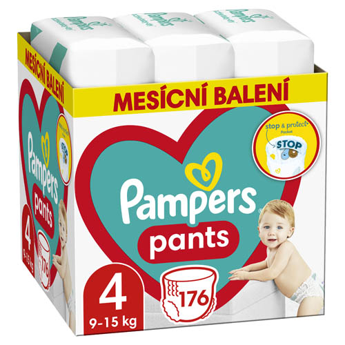 Pampers Pants Mesačné balenie plienkových nohavičiek veľ. 4 (176 ks)