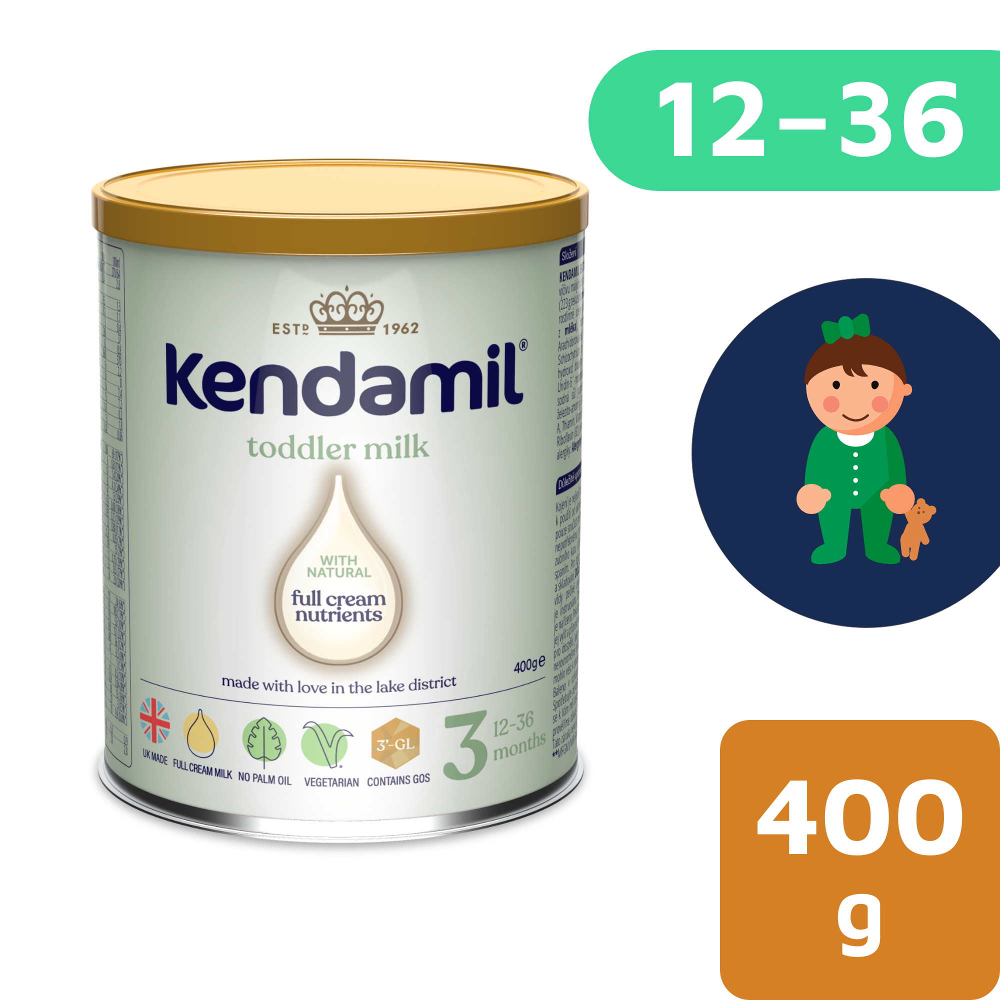 E-shop Kendamil batoľacie mlieko 3 (400 g) DHA+