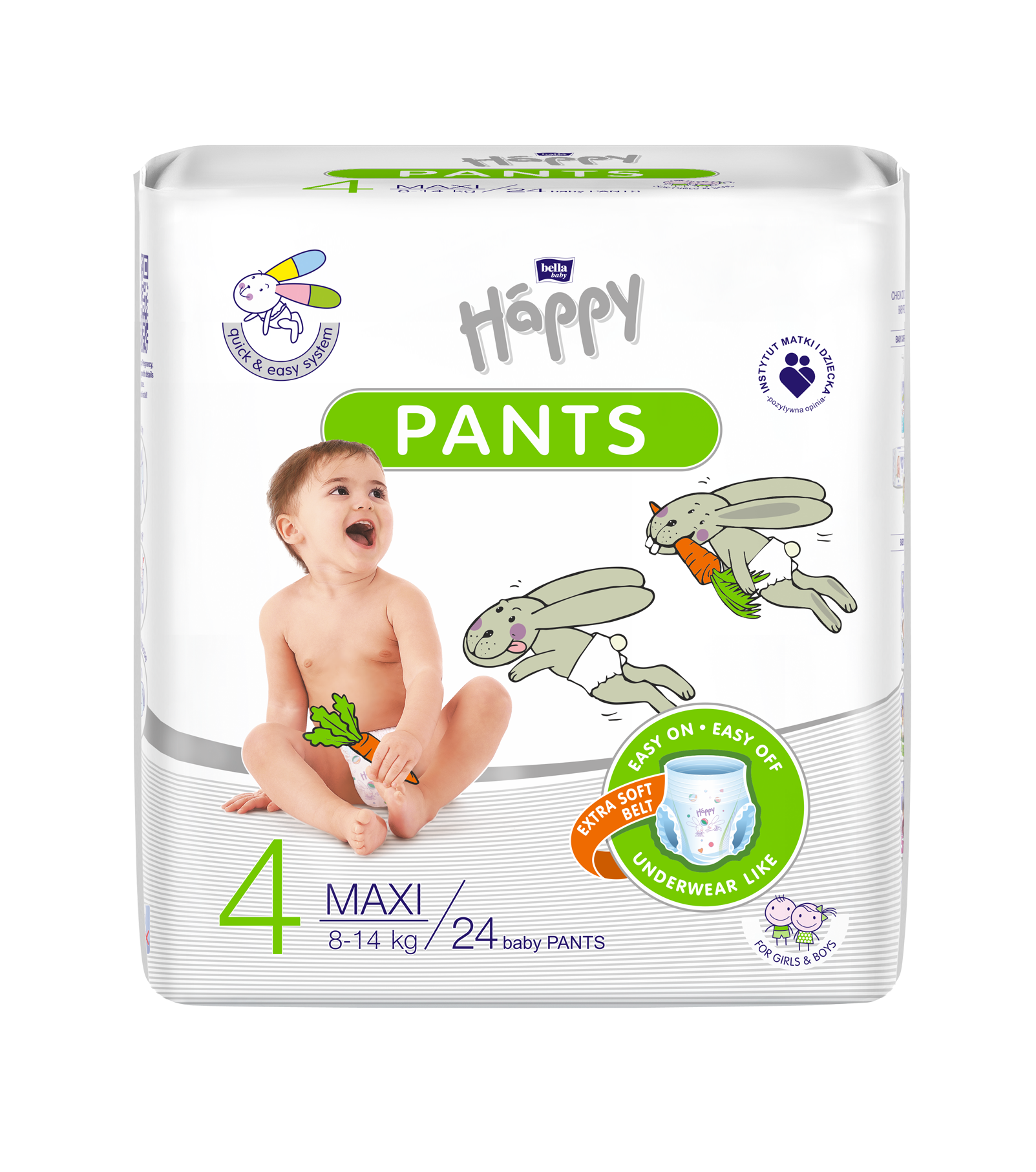Bella Happy Pants Detské plienkové nohavičky Maxi veľ. 4 (24 ks)