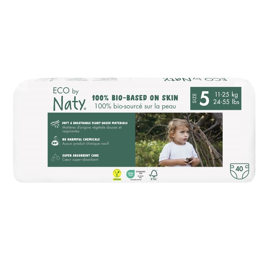 Eco by Naty Junior 11–25 kg (40 ks), eko plienky