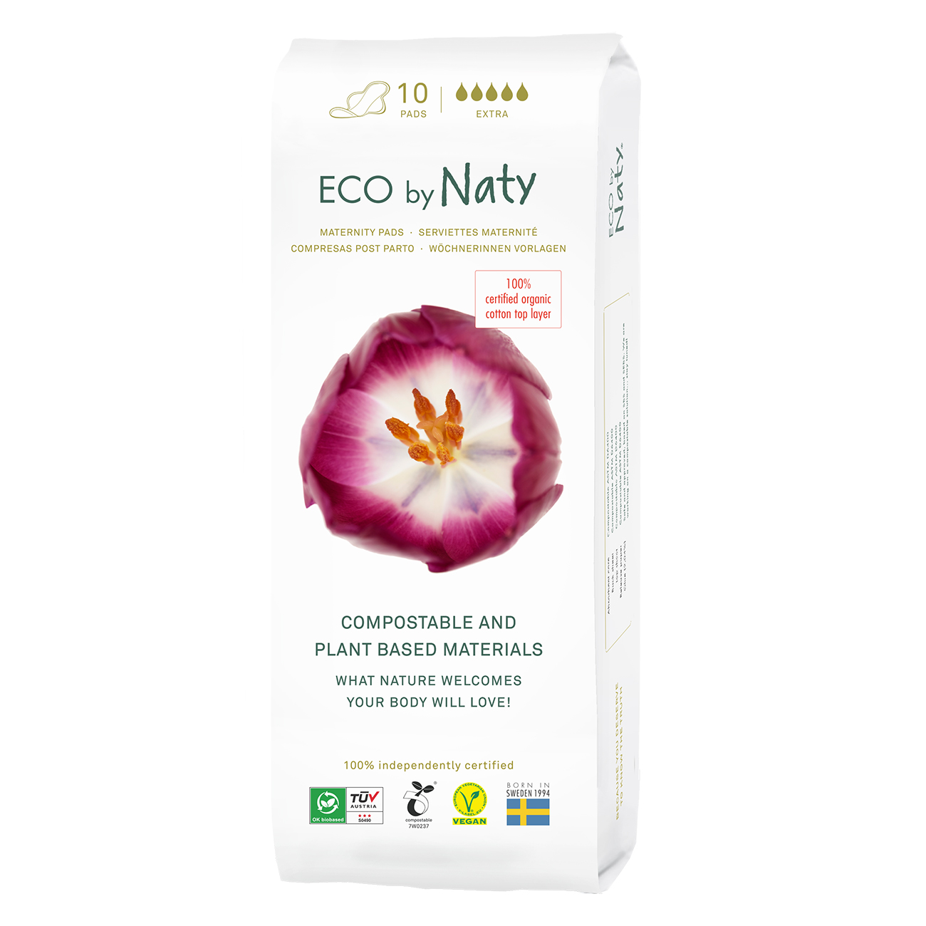 Eco by Naty Dámske materské vložky po pôrode ECO (10 ks)