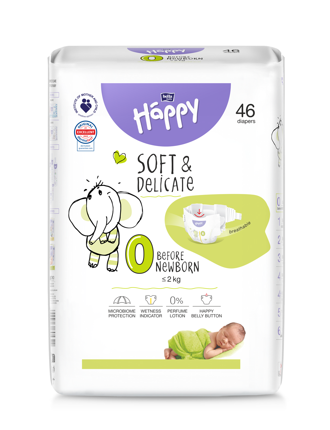 Bella Baby Happy Detské plienky Before Newborn veľ 0 (46 ks)