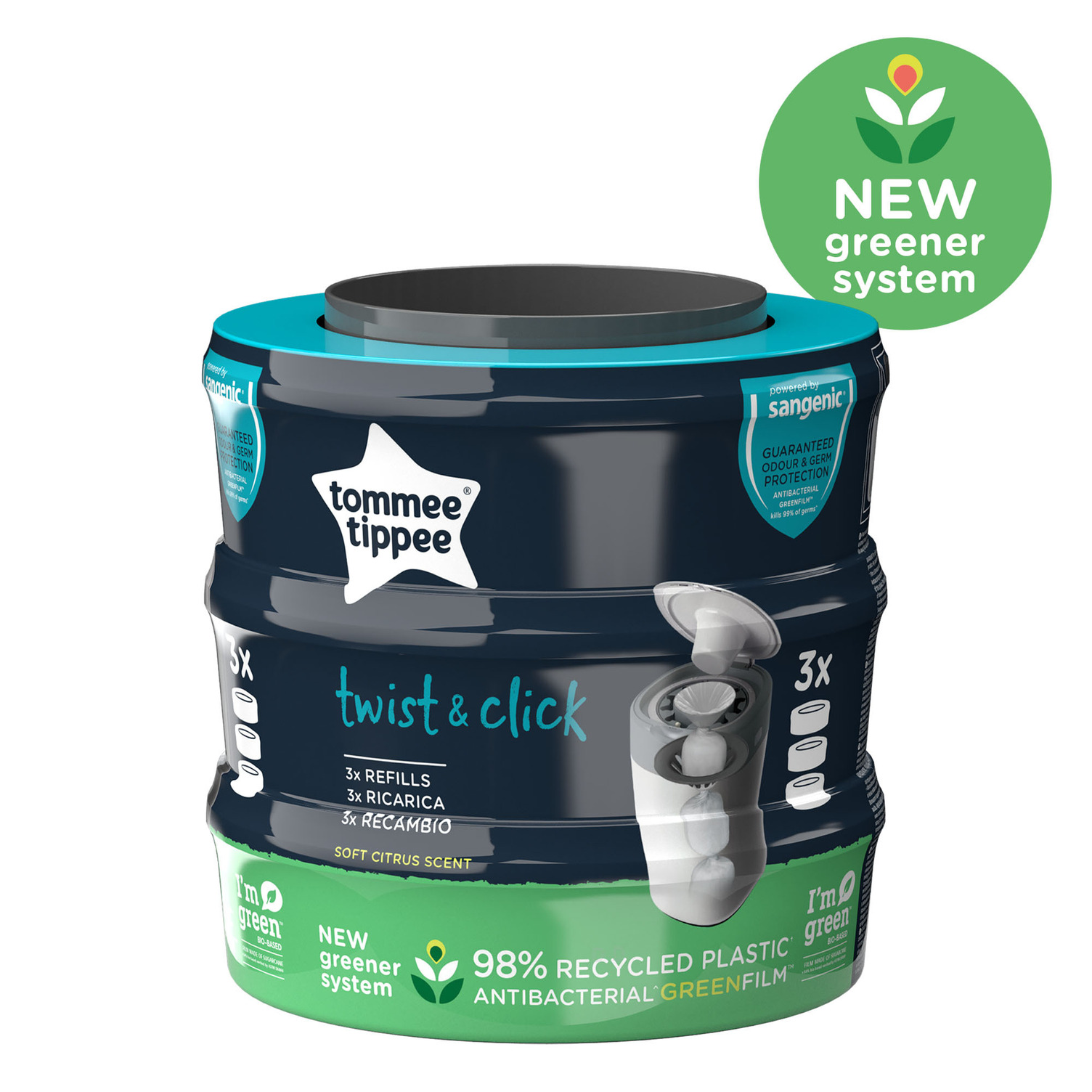 Tommee Tippee Twist & Click Náhradné Kazety, 3 ks