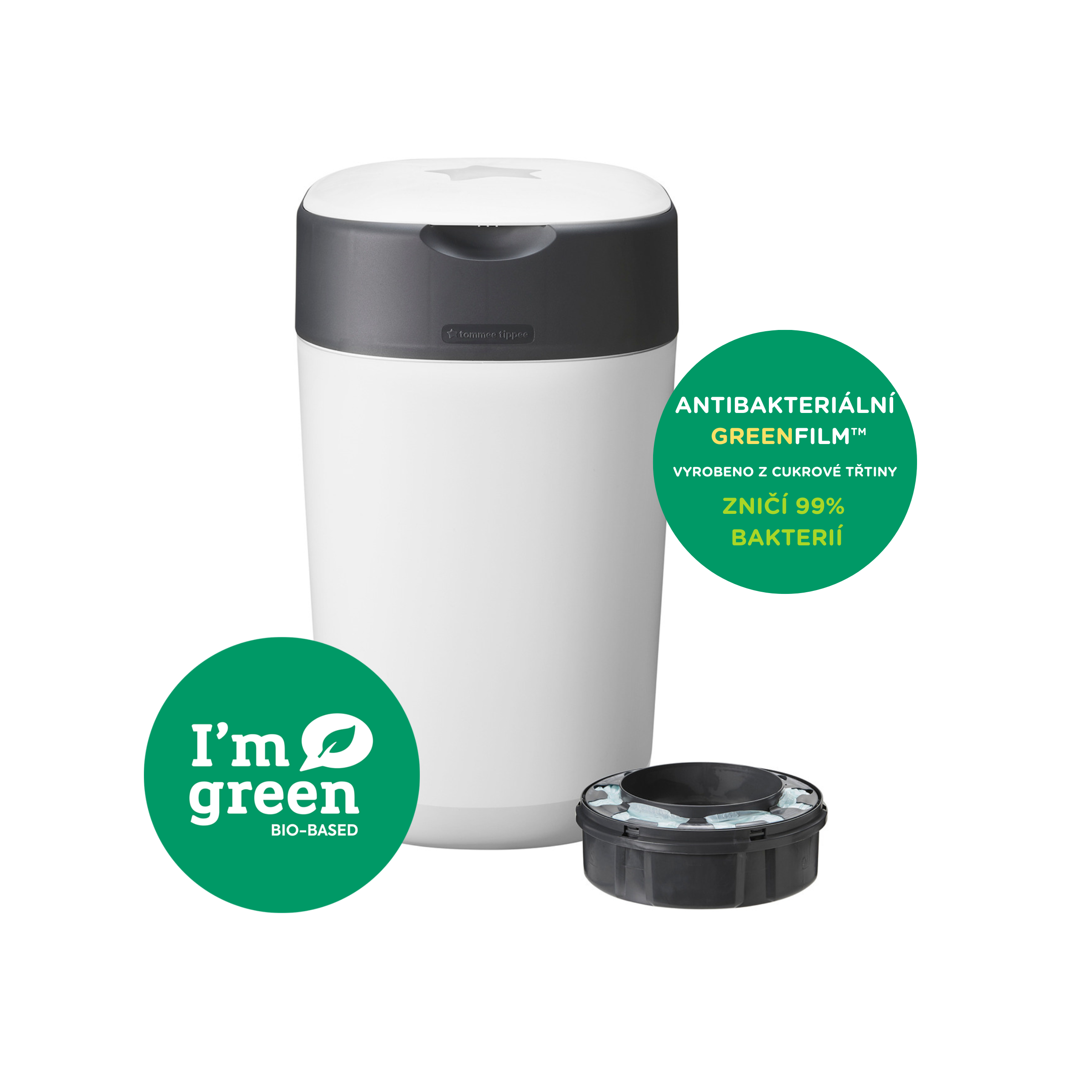 Tommee Tippee Twist & Click Kôš na plienky biely