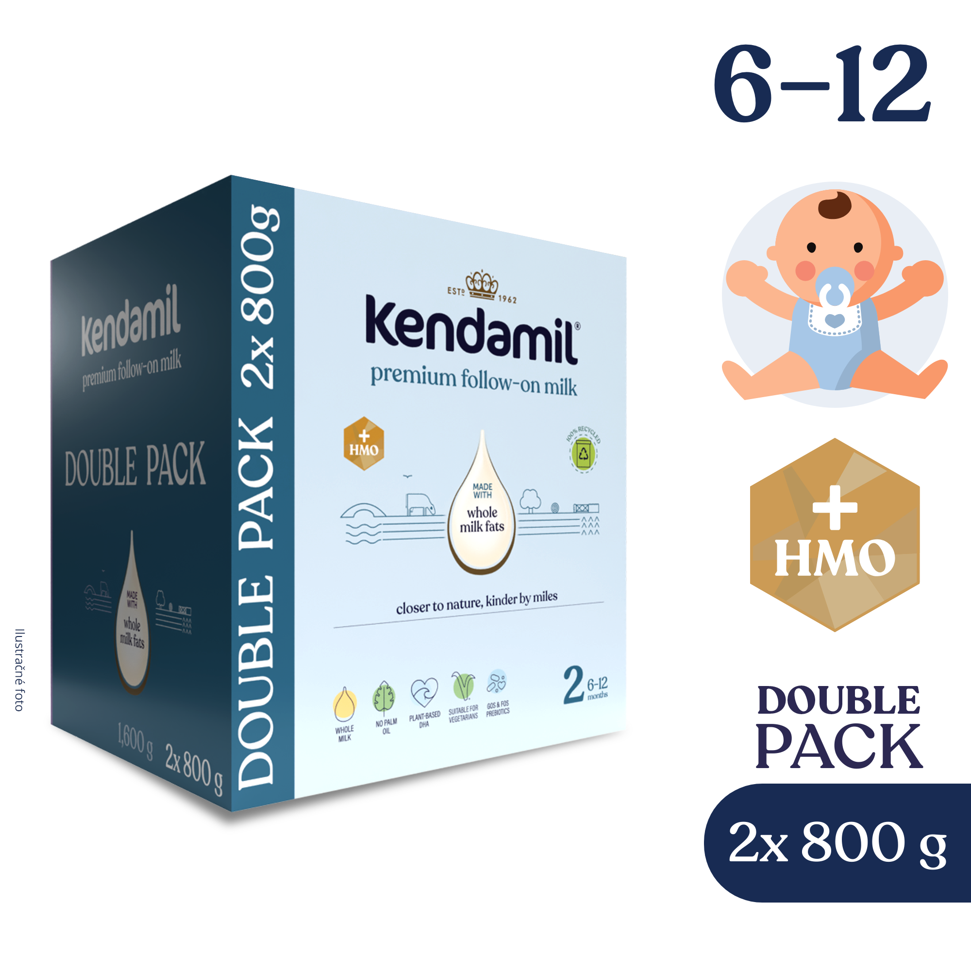 2x Kendamil Premium 2 HMO+ (800 g)