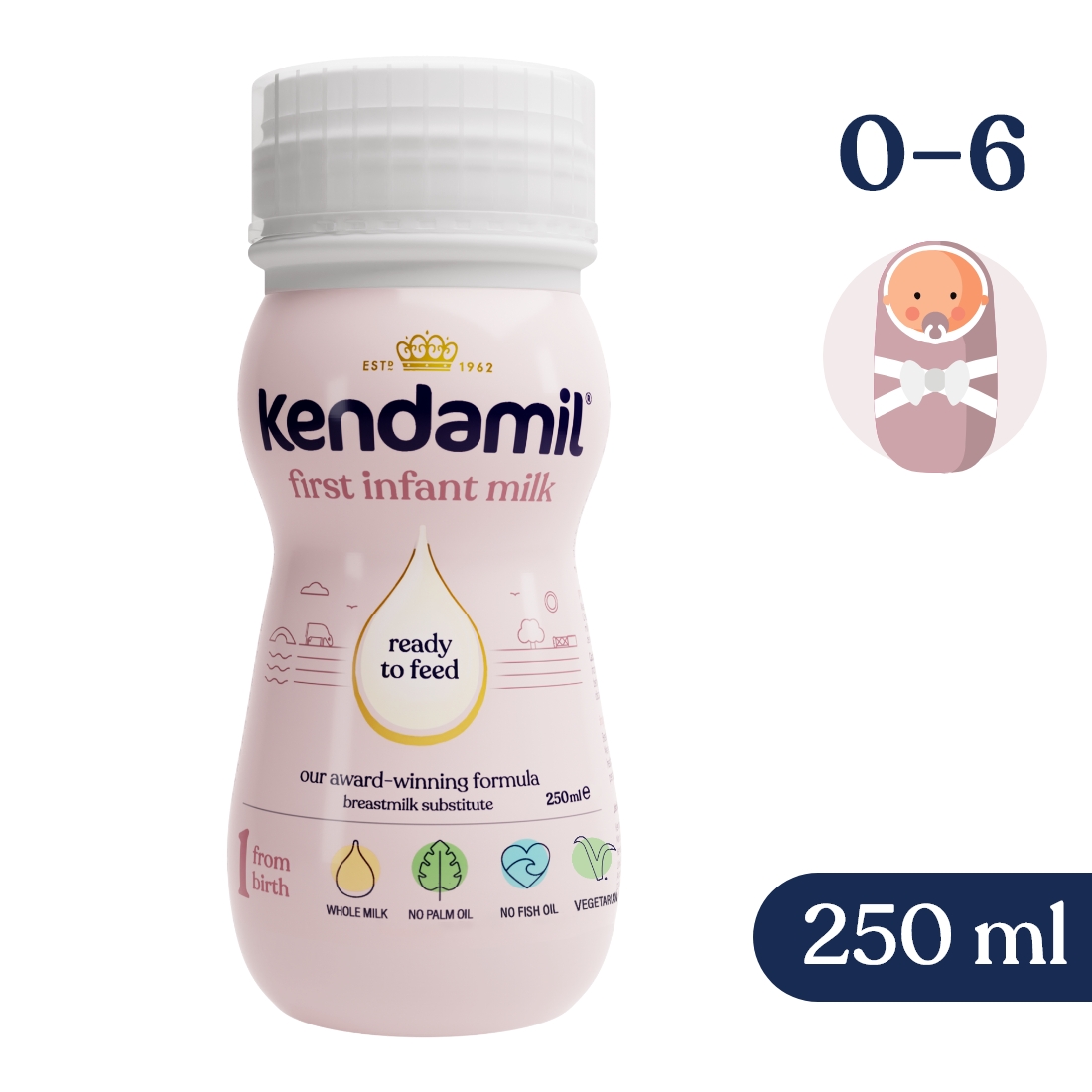 Kendamil Tekuté počiatočné dojčenské mlieko 1 (250 ml)