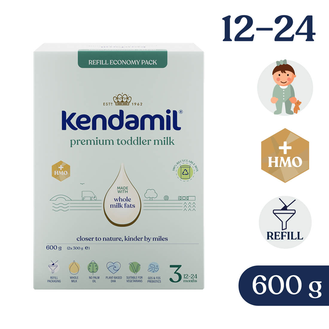Kendamil Premium 3 HMO+ (600 g)