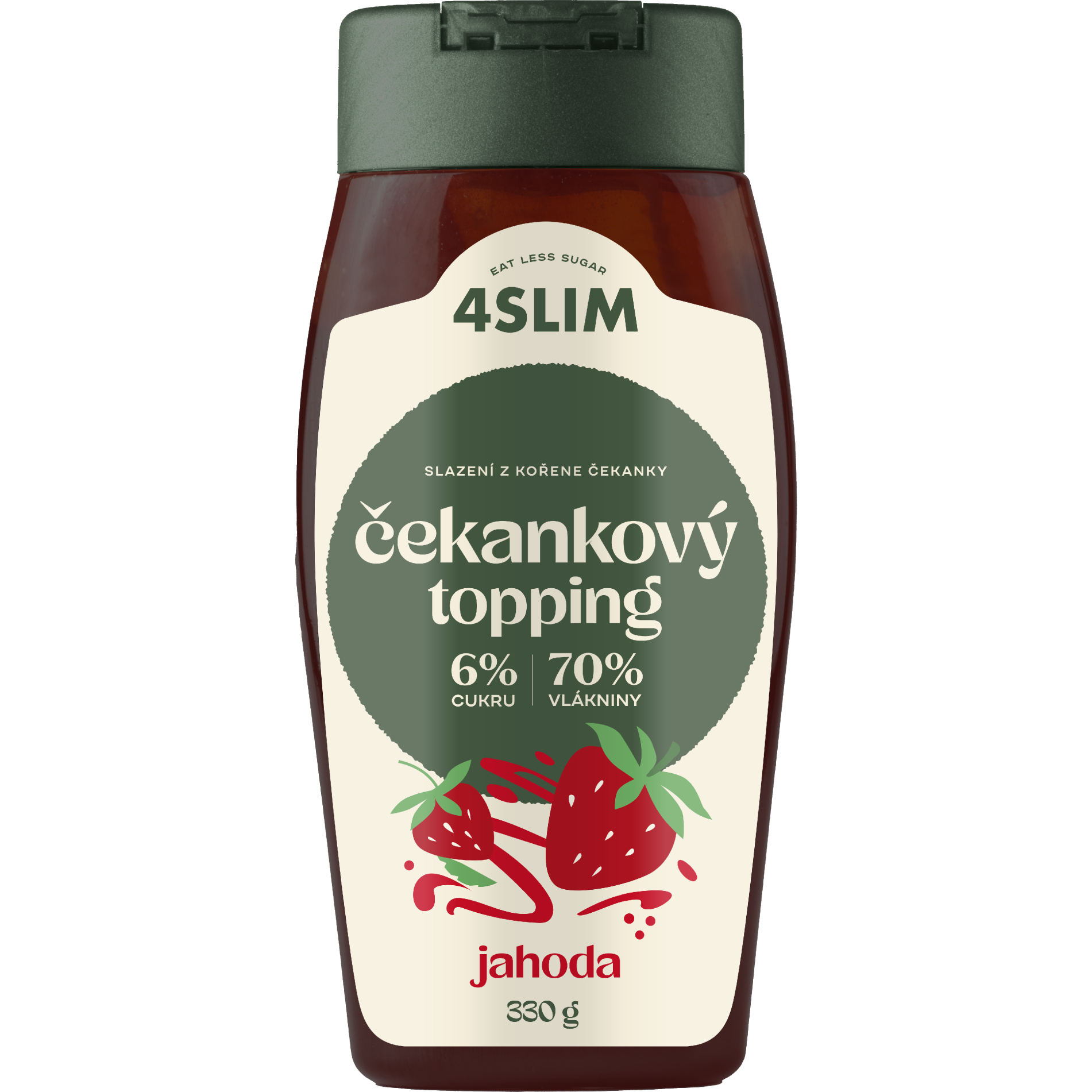 4Slim Čakankový topping jahoda (330 g)
