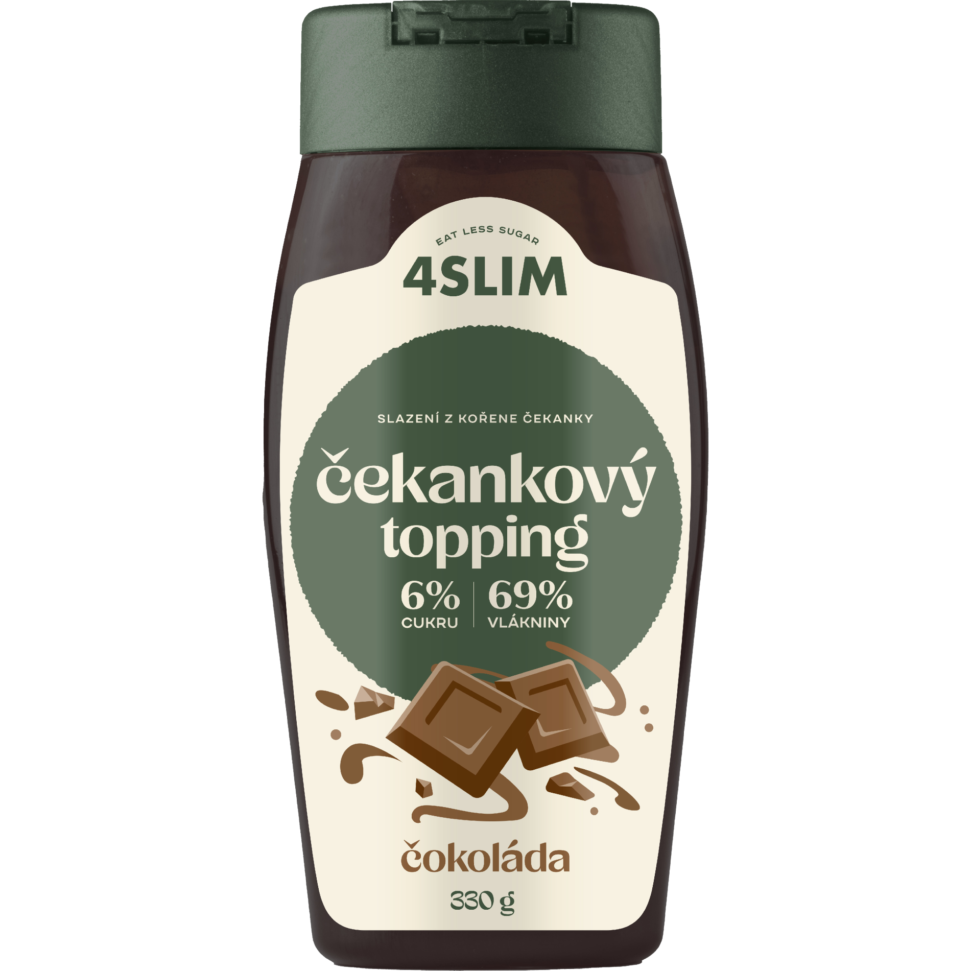4Slim Čakankový topping príchuť čokoláda (330 g)