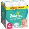 Pampers Active Baby Mesačné balenie detských plienok veľ. 4 (180 ks)