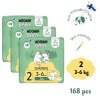 Moomin Baby 2 Newborn 3–6 kg (168 ks), mesačné balenie eko plienok