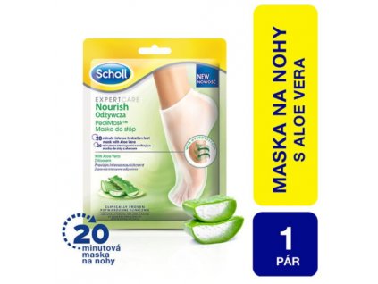 1305 scholl vyzivujuca maska na nohy s aloe vera expert care foot mask 1 par