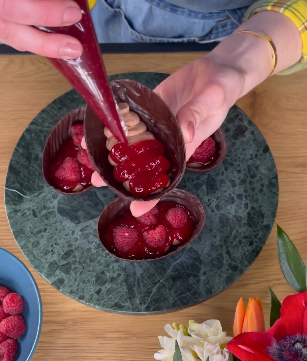 Veľkonočné dobroty s lyofilizovanými malinami