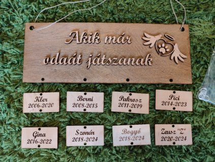 Emléktábla gazdiknak - cédula