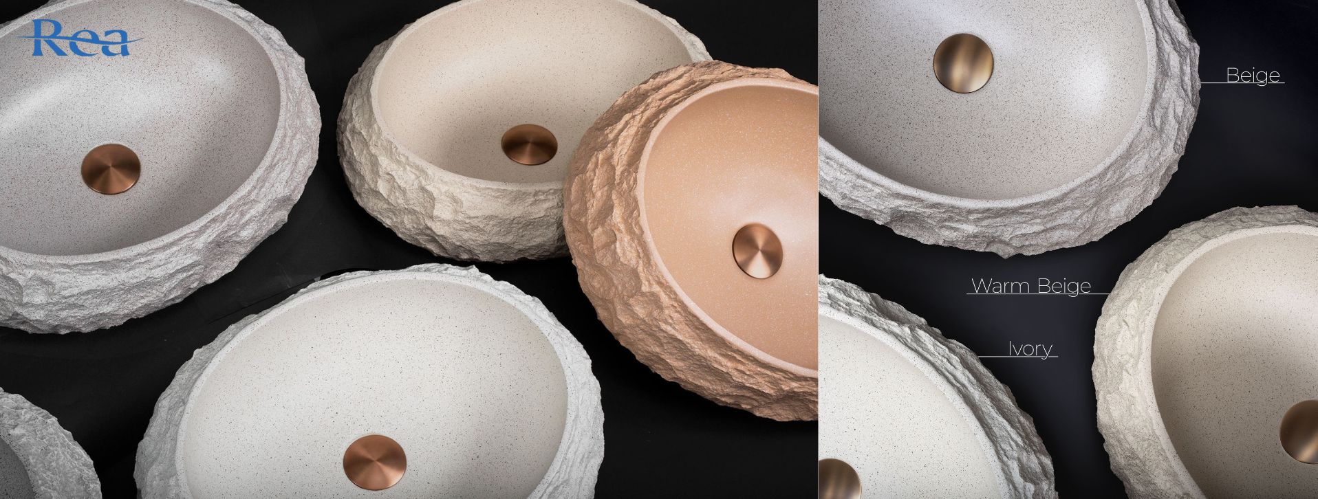 Rea – designová umyvadla z umělého kamene