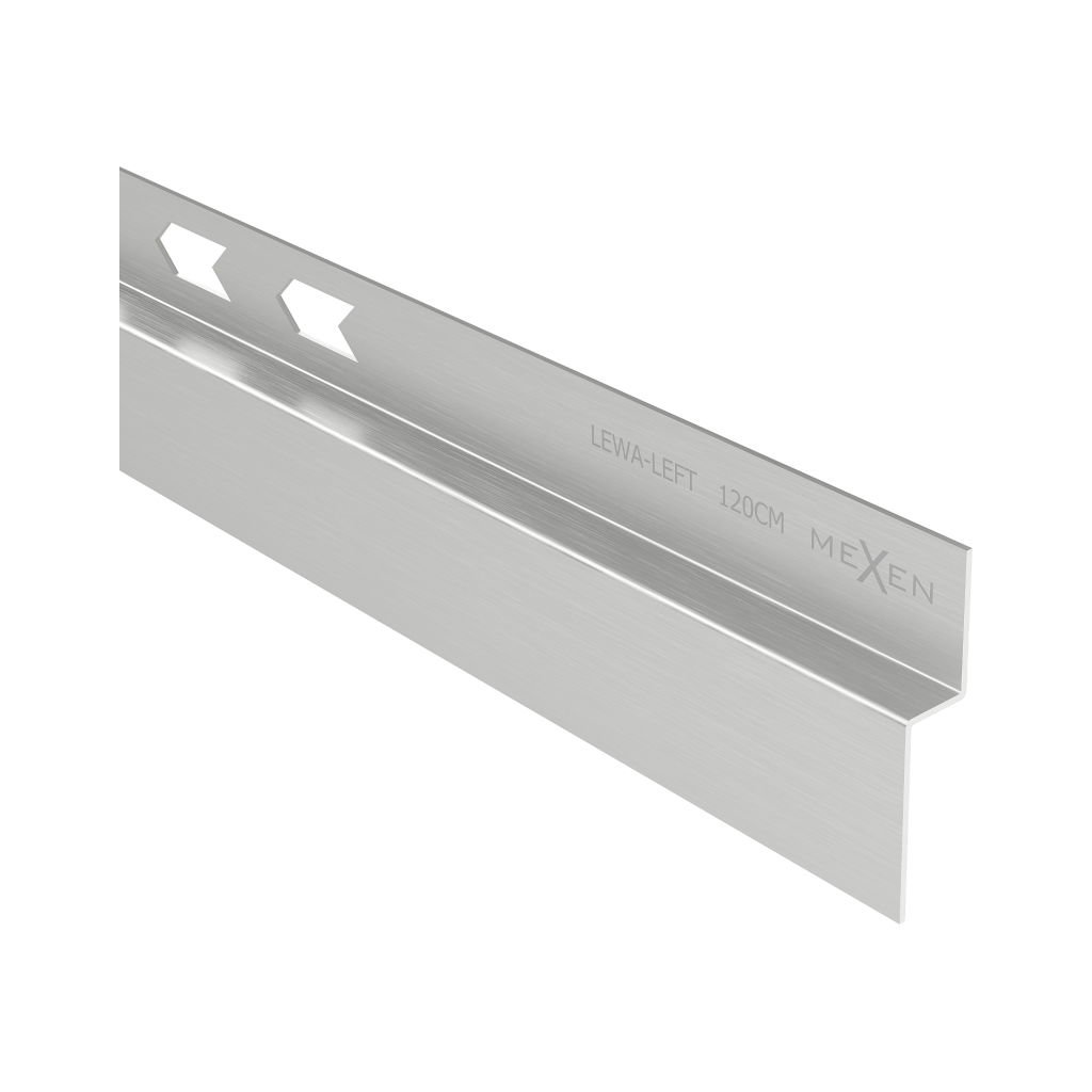 Mexen Line-B lišta 120 cm levá, broušená ocel, 181002120L