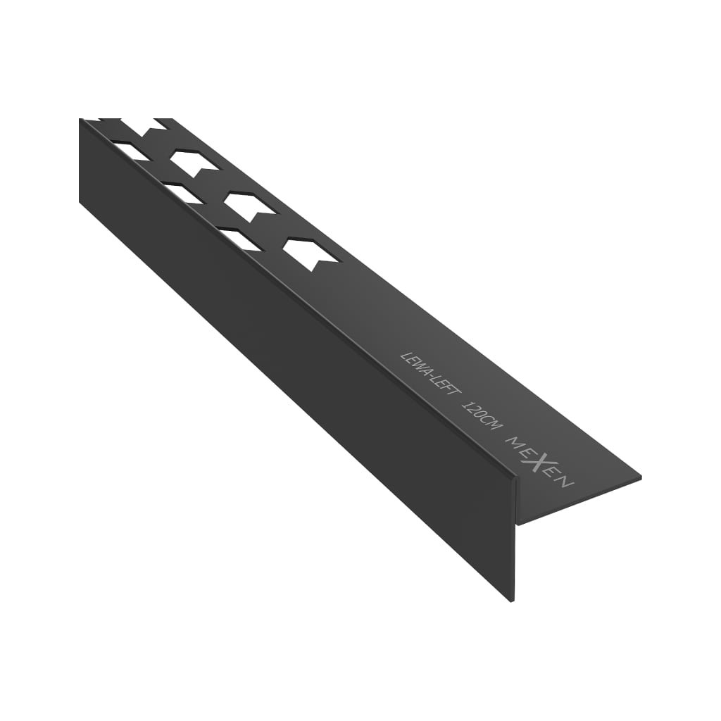 Mexen Line-B lišta 120 cm levá, černá matná, 187001120L