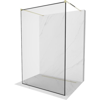 194028 1 mexen kioto priechodna sprchova zastena 100 x 200 cm 8mm sklo cire cierny vzor zlata 800 100 002 50 70