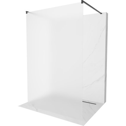 193902 1 mexen kioto priechodna sprchova zastena 120 x 200 cm 8mm sklo namraza 2x cierna stabilizacna rozpera 800 120 002 70 30