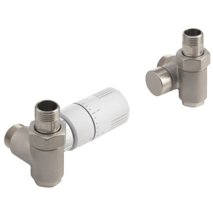 Sapho, ECO COMBI připojovací sada ventilů termostatická, levá, nikl, CP993S