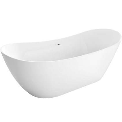 195003 4 rea kerrano volne stojaca vana 170x73 cm so sifonom a zatkou click clack biela rea w2003