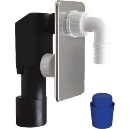 Bruckner, Podomítkový pračkový sifon 40/50mm, nerez, 168.023.3