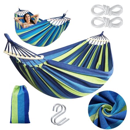 166728 bluegarden hojdacia siet s tycou pre 1 osobu 200x90 cm modra zelena ogr 09032